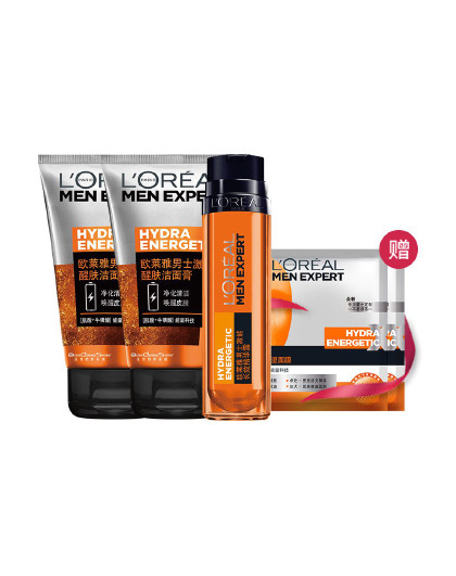欧莱雅欧莱雅男士激能洁面双支 精华露组合 激能洗面奶 清洁 精华露